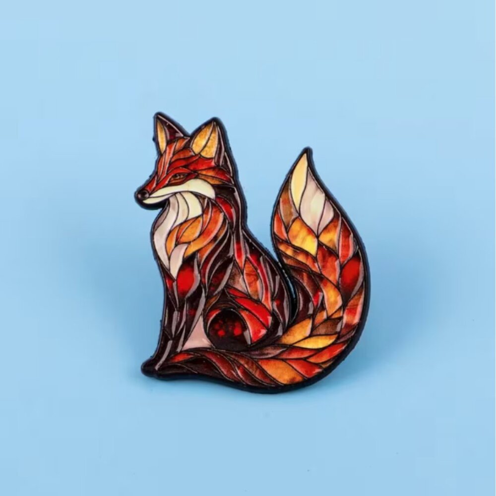 🍏50% OFF/3+...Colorful Fox Pin
